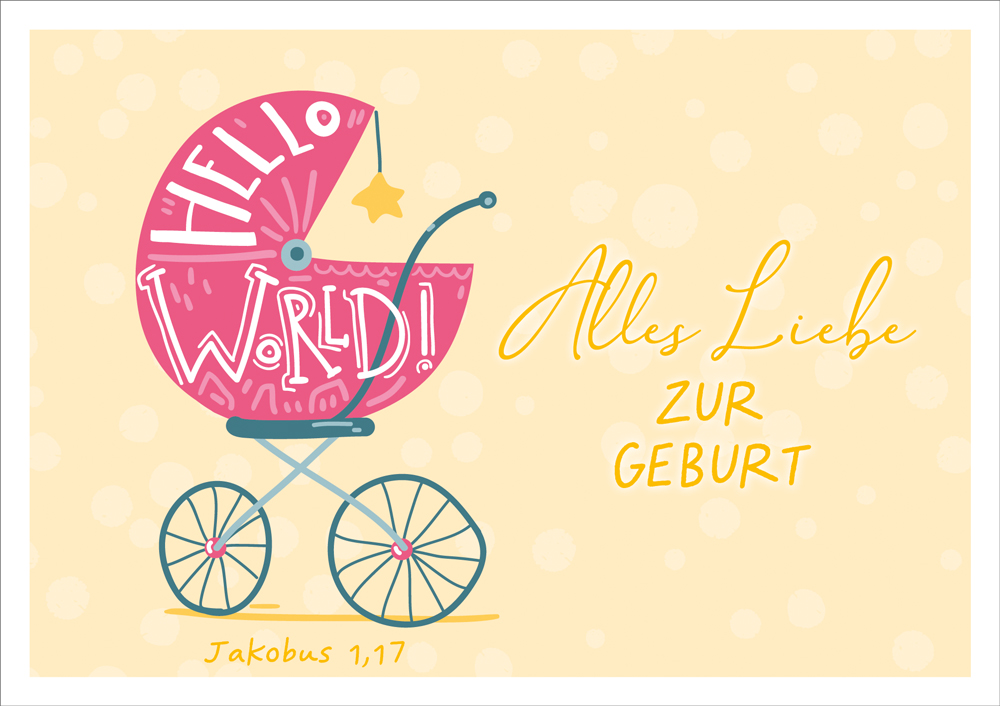 Faltkarte Hello Word