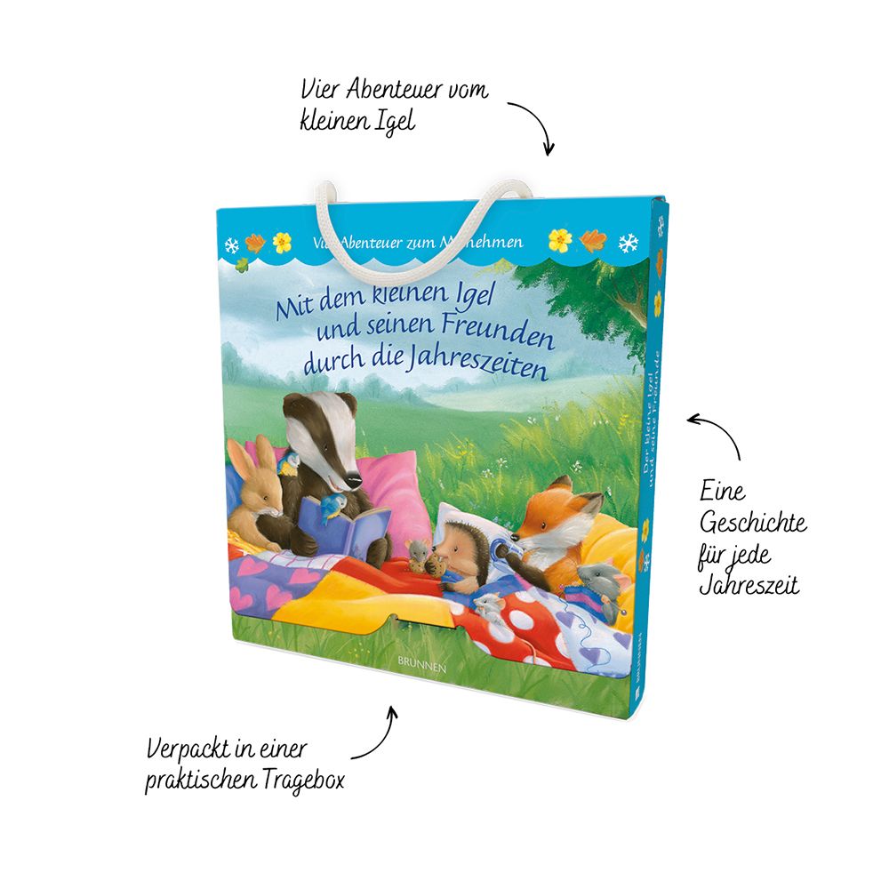 Mit dem kleinen Igel und seinen Freunden durch die Jahreszeiten (Box) - 4 Abenteuer zum Mitnehmen