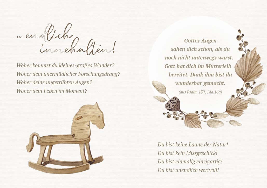 Grußheft - Herzlich Willkommen kleiner Schatz -  Anlass: Geburt Autor: Seraphine Dietrich (10,5 x 14,8 cm)
