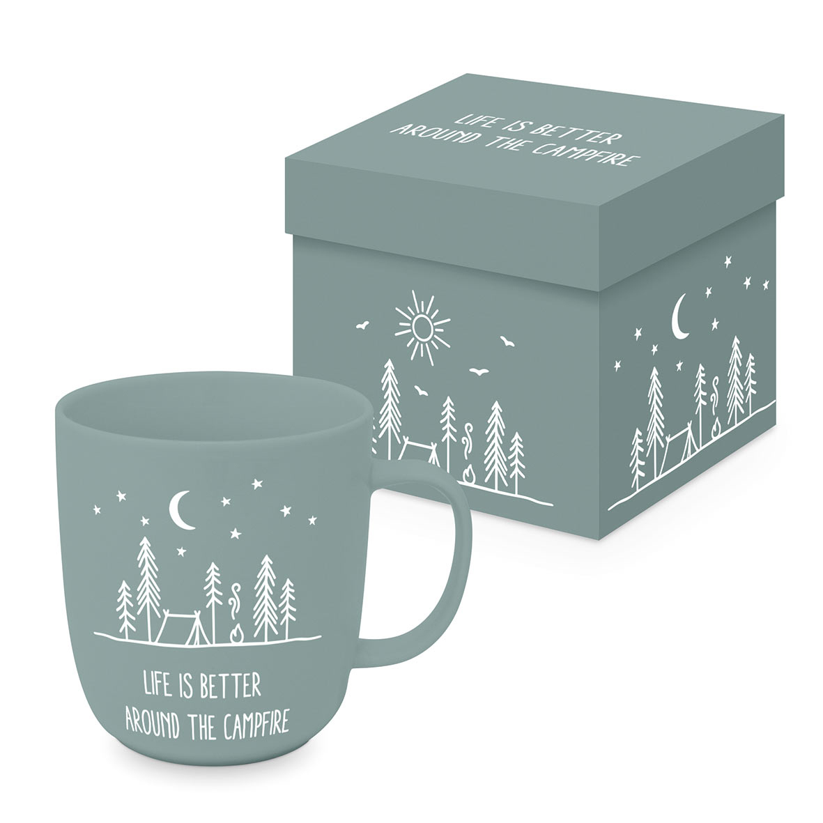 Tasse im Geschenkkarton - Campfire -  (9 x 9 x 10 cm)