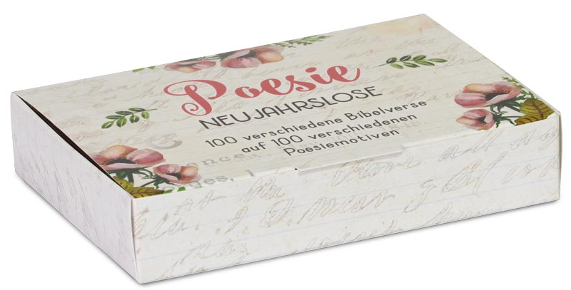 Neujahrslose mit Poesiemotiven -  (9,8 x 6,8 cm)