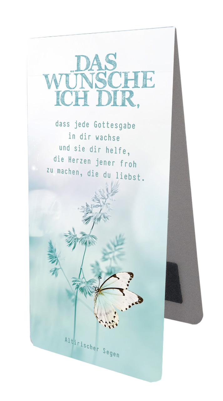 Magnetlesezeichen Das wünsche ich dir -  Anlass: Geburtstag (4,5 x 9,5 cm)