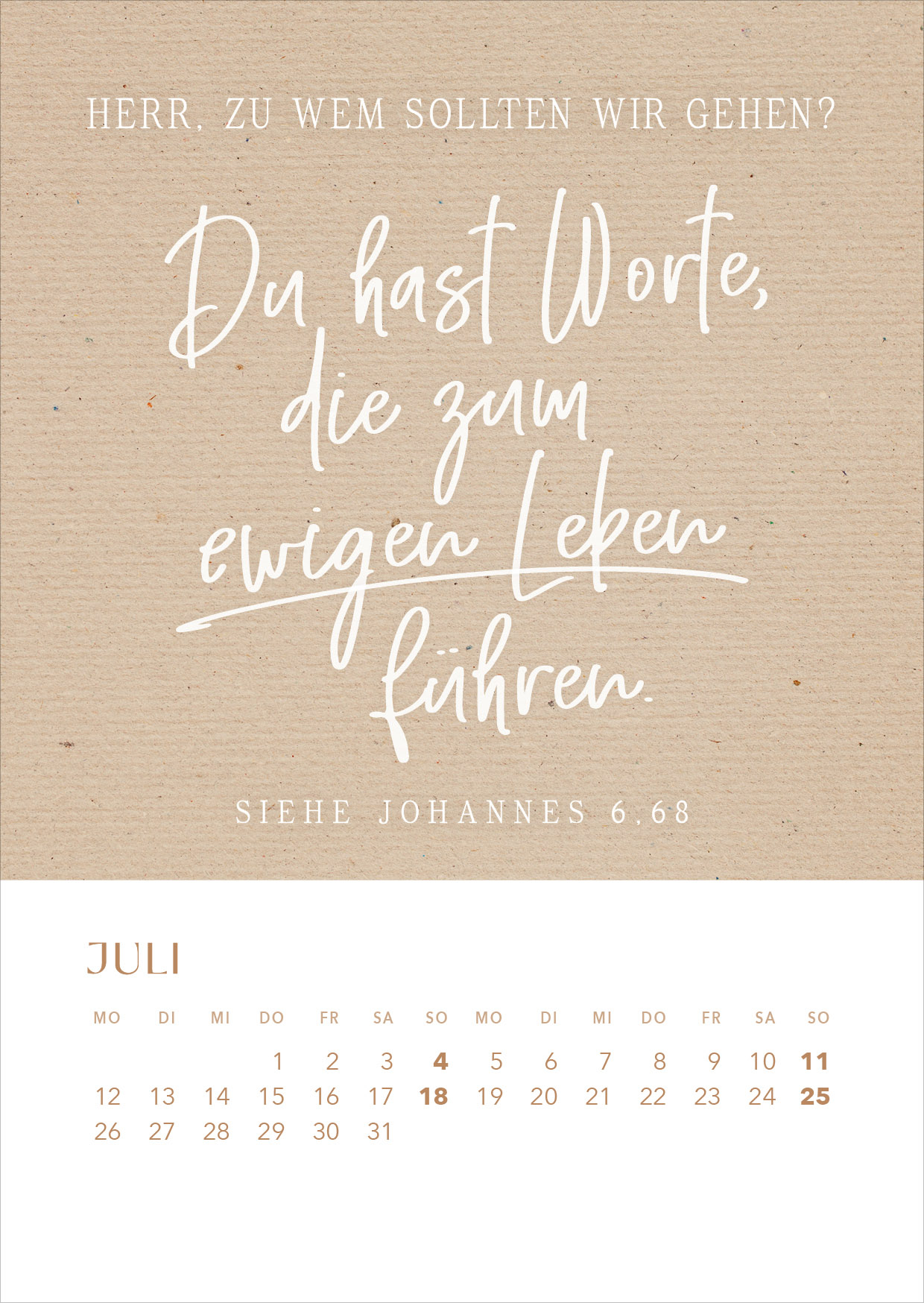 Hoffnung für immer 2027 – Tischkalender mit Holzaufsteller