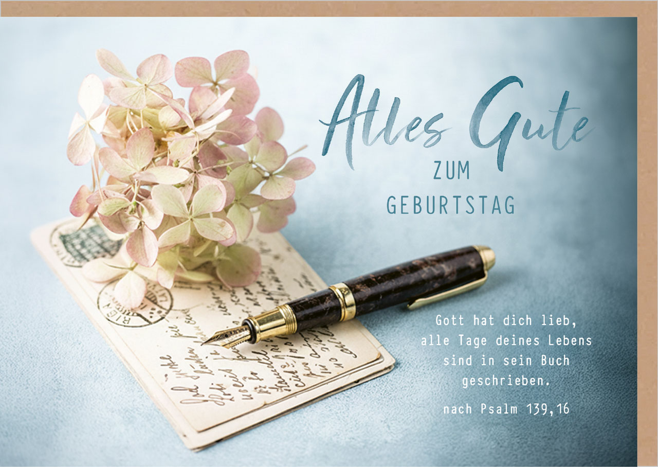 Faltkarte Alles Gute zum Geburtstag -  Anlass: Geburtstag (17 x 12 cm)