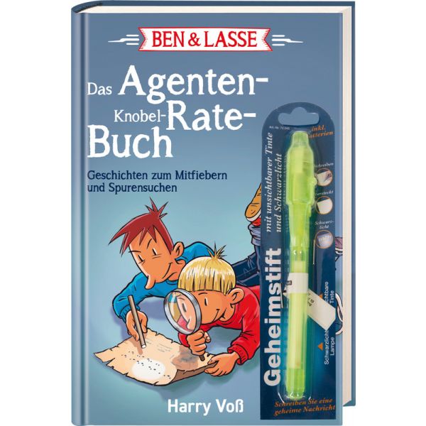 Ben & Lasse - Das Agenten-Knobel-Rate-Buch -  Autor: Harry Voß - Hardcover 3. Auflage (14 x 21 x 2 cm)