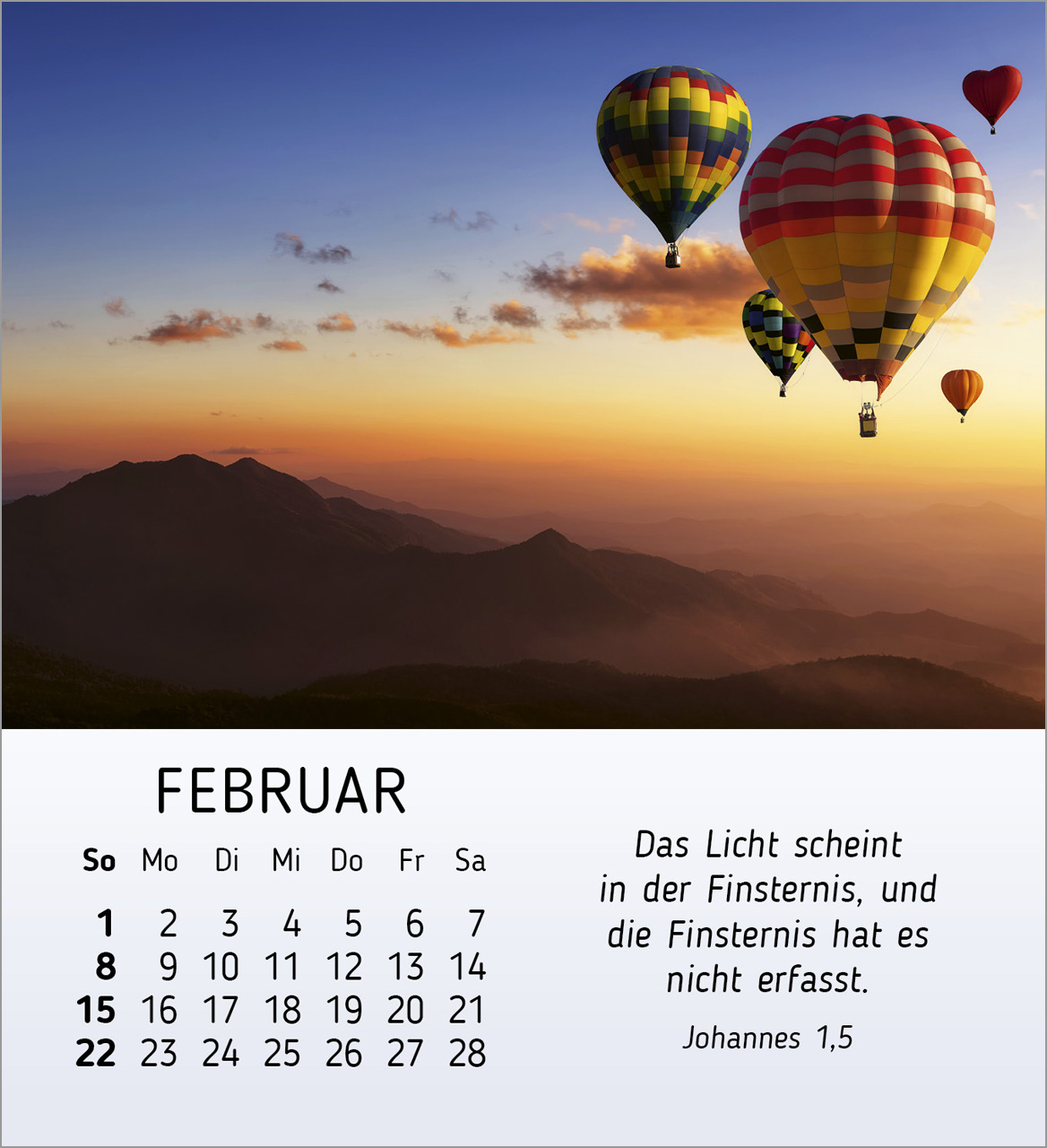 Schöheit des Lichts Tischkalender 2026