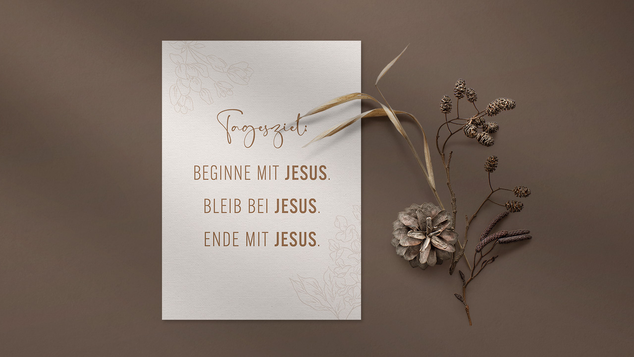 Postkarte Tagesziel: Jesus -  (10,5 x 14,8 cm)