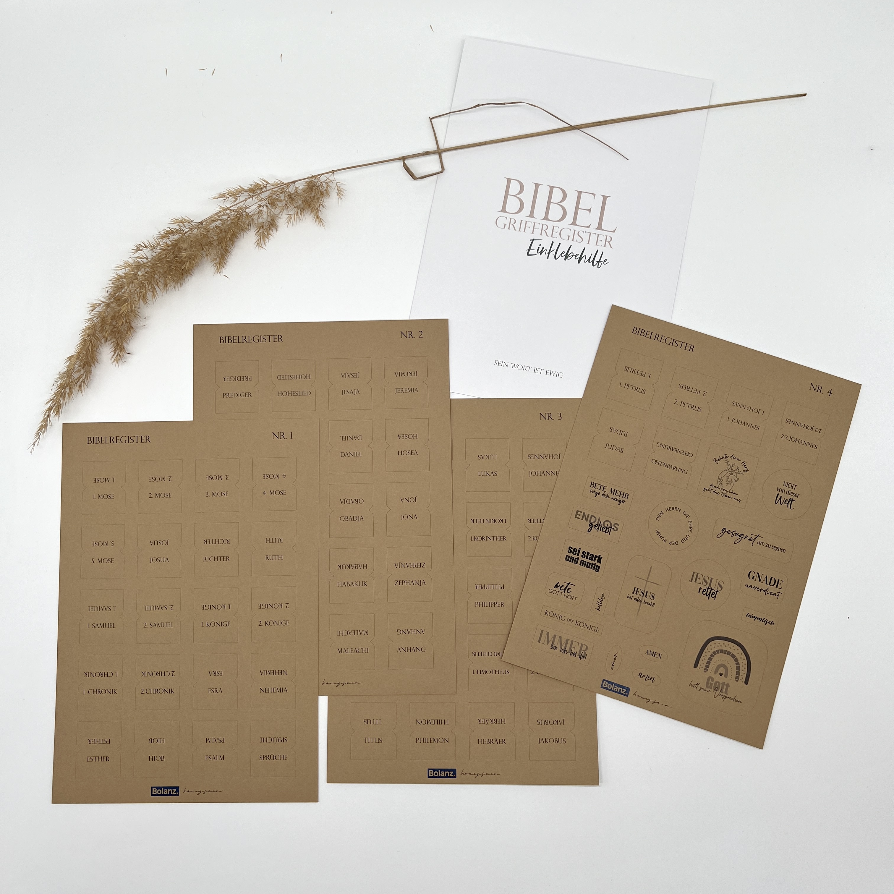 Bibel-Griffregister Kraftpapier -  (16 x 22 cm)