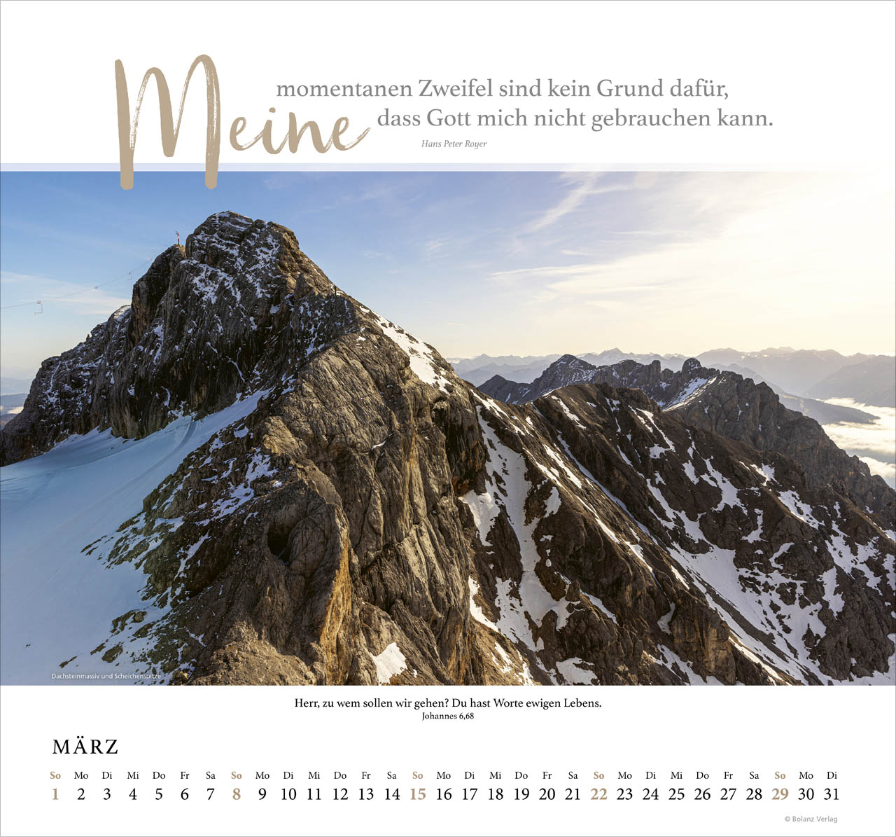 Fels meiner Stärke -Wandkalender 2026