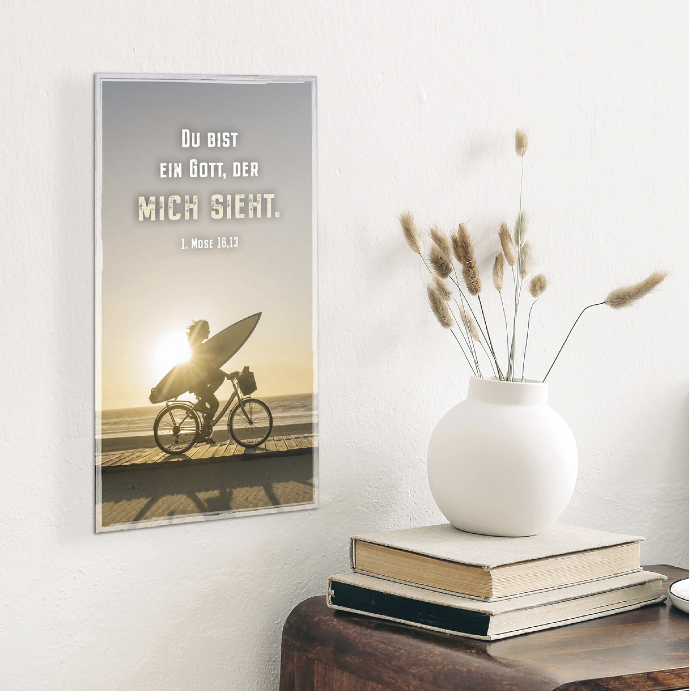 Metallschild Du bist ein Gott der mich sieht -  (13 x 24 cm)