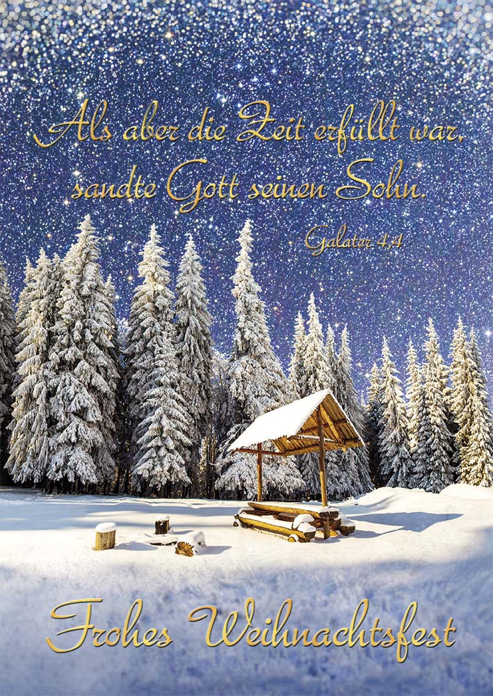 Postkarte Als aber die Zeit erfüllt war -  Anlass: Weihnachten (10,5 x 14,8 cm)