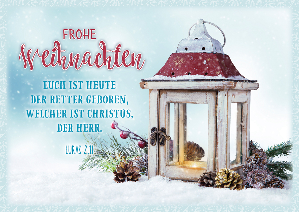 Postkarte Weihnachten Holzwindlicht -  Anlass: Weihnachten (14,8 x 10,5 cm)