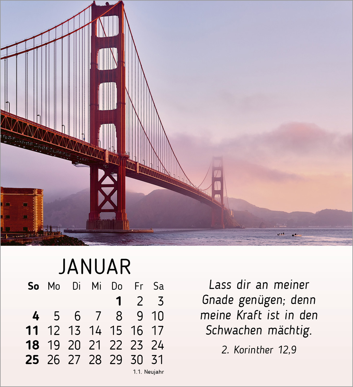 Schöheit des Lichts Tischkalender 2026