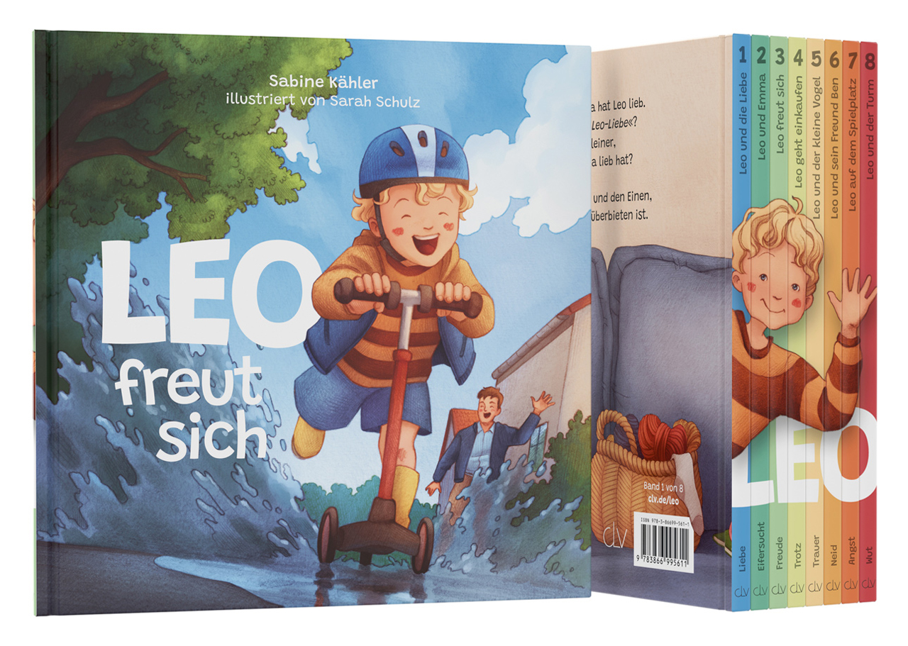 Leo freut sich (Freude) -  Autor: Sabine Kähler - Hardcover 1. Auflage (22,5 x 22,1 x 1,5 cm)