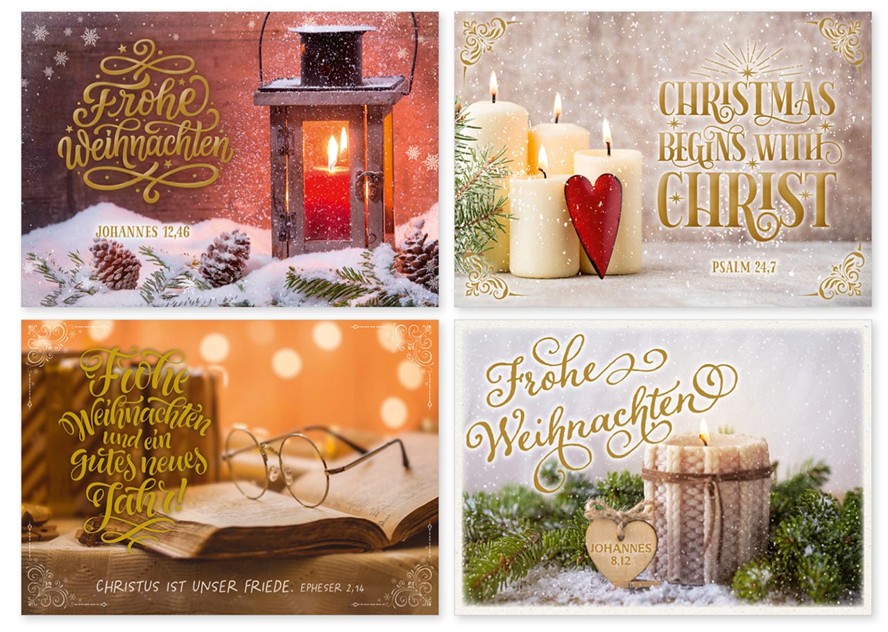 Minikarten Weihnachten Foto quer -  Anlass: Weihnachten (10,5 x 7,2 cm)